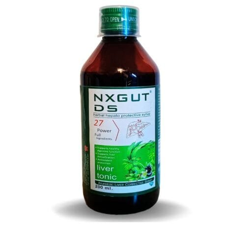 NXGUT DS Liver Syrup with 27 Herbs | Ayurvedic Liver Tonic | Healthy Liver Support |Supports liver detoxification |Antioxidant Protection | Supports healthy  digestive function