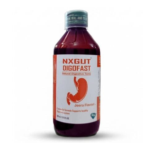 NXGUT DIGOFAST | Natural Digestive Tonic | Improves digestion | Reduce gas and bloating | Relieves acidity and heartburn  | Supports regular bowel movements |Ayurvedic tonic with Jeera, Haritki, Ajwain, Pudina, Saunf
