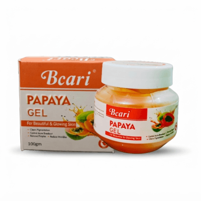 Bcari Papaya Gel  With Liquorice Extract & Aloe Vera | Daily Gentle Use For Pigmentation |Control Acne Breakout  | Remove Pimples | Reduce Wrinkles  | All Type Of Skin