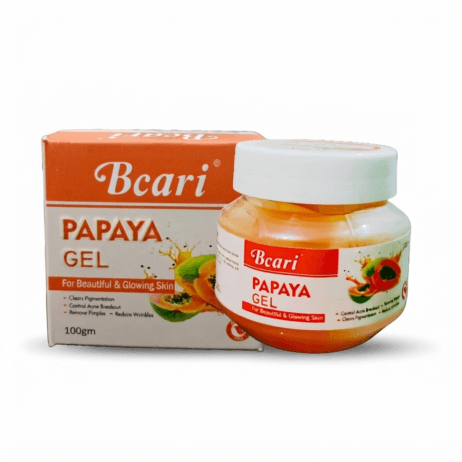 Bcari Papaya Gel  With Liquorice Extract & Aloe Vera | Daily Gentle Use For Pigmentation |Control Acne Breakout  | Remove Pimples | Reduce Wrinkles  | All Type Of Skin