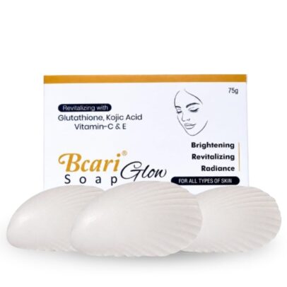 Bcariglo Soap with Glutathione, Kojic Acid, Vitamin C & E | Helps Even Skin Tone | Reduces Dark Spots & Fades Pigmentation | Brightening | All type of skin 75 g